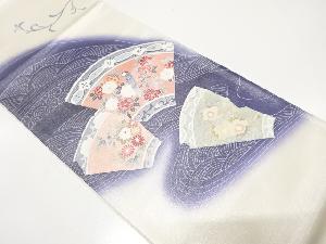 作家物　手描友禅　花鳥に古典柄　袋帯